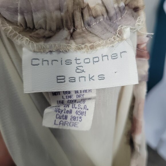 Vintage 90 cream grunge crinkle floral a line maxi mid romantic skirt size large - Picture 4 of 7